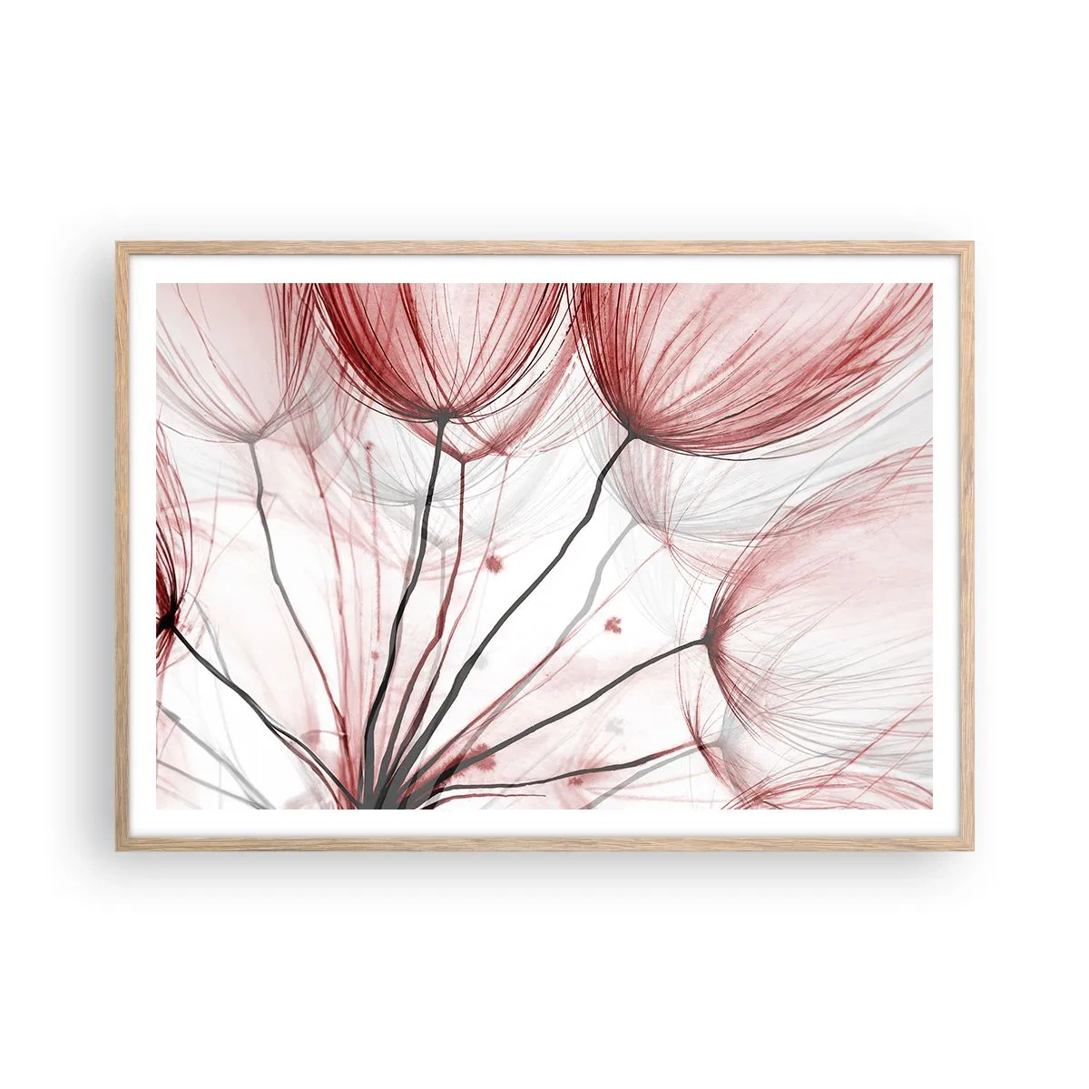 Plagát v ráme zo svetlého duba - Pred odletom - 100x70 cm