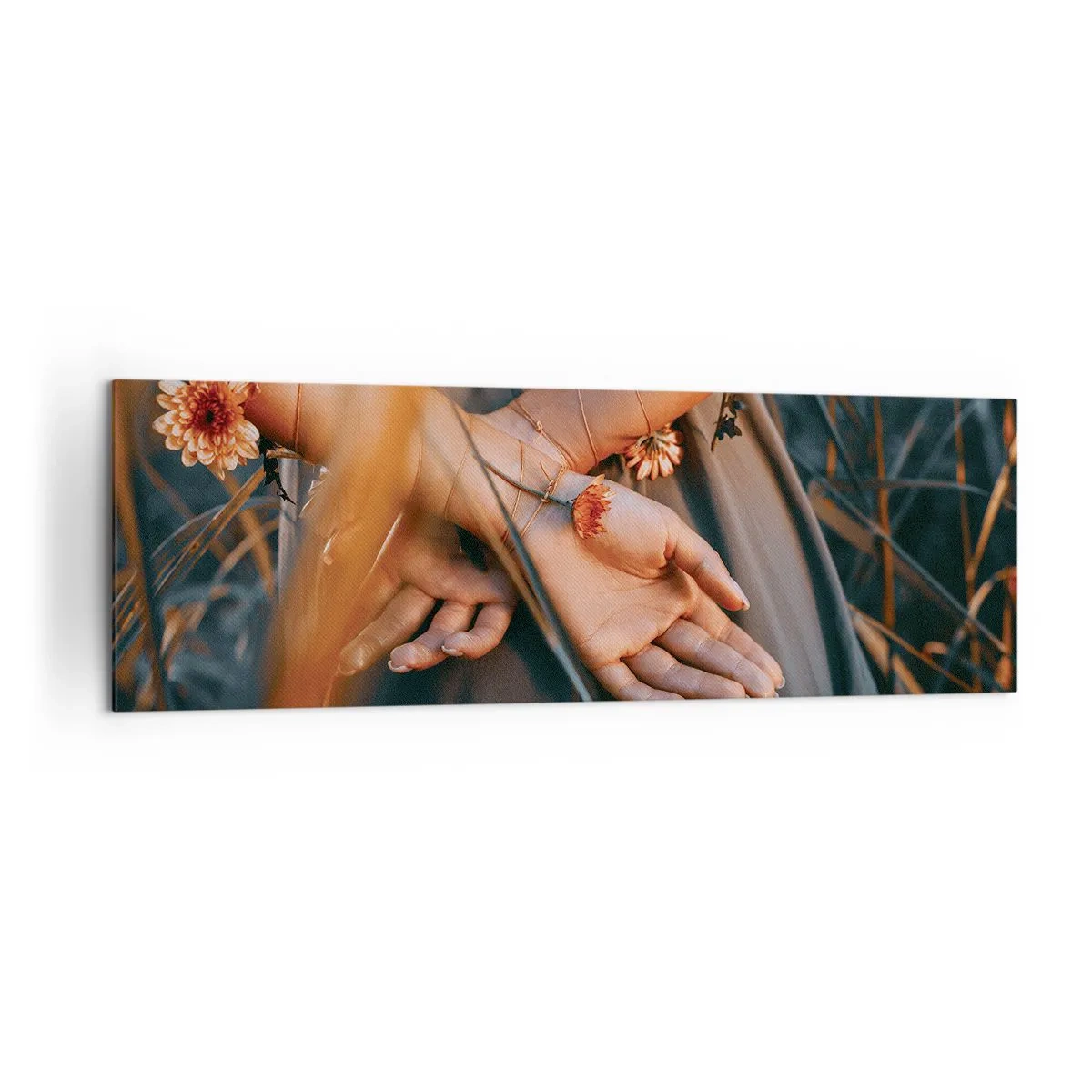 Obraz na plátne - Prepojená s prírodou - 160x50 cm