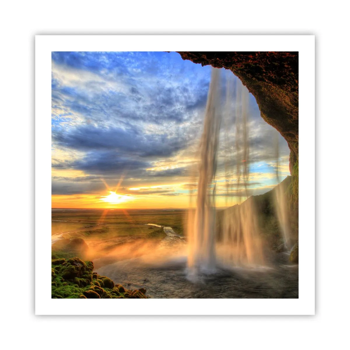 Plagát - Svet za závojom kvapiek - 60x60 cm