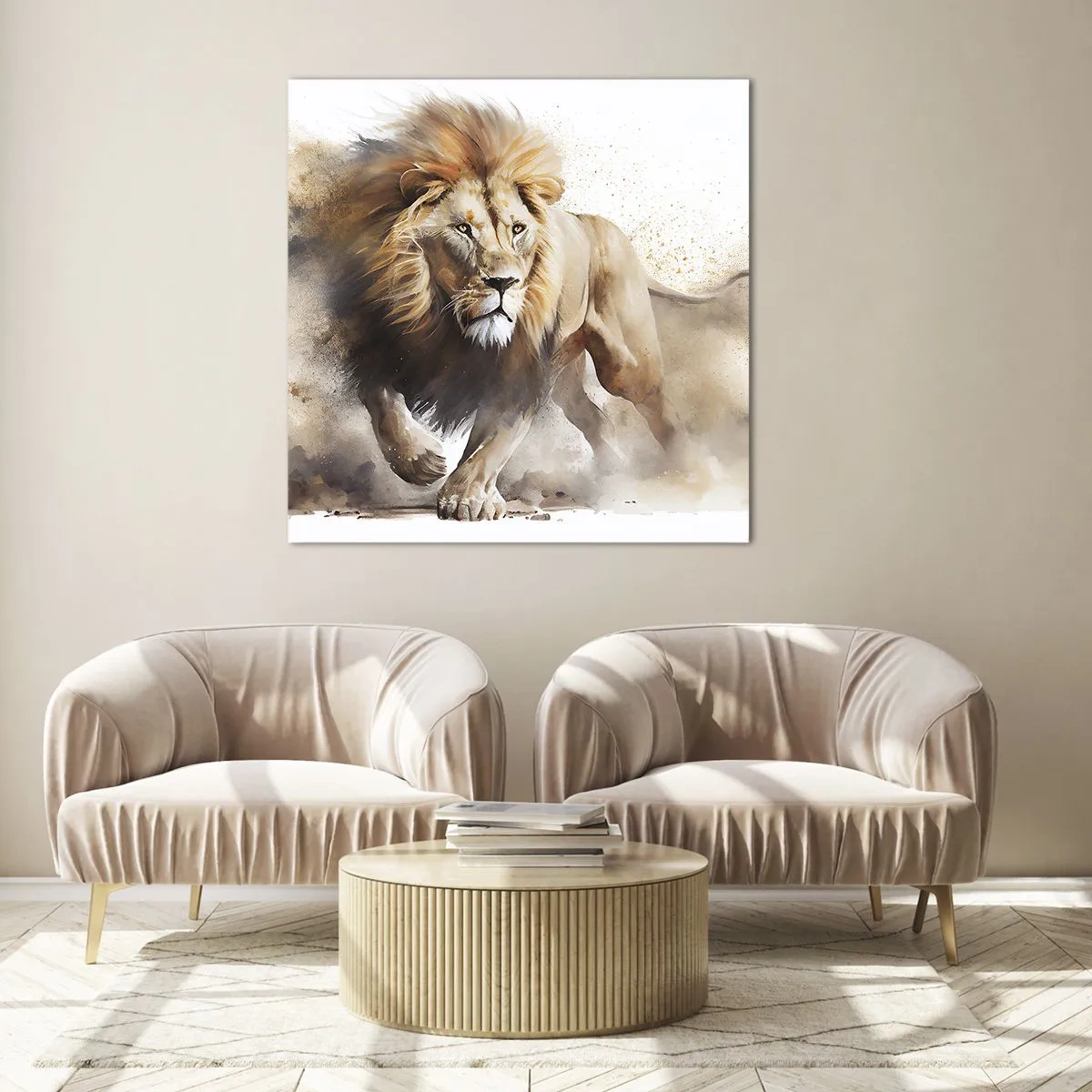 Obraz na skle - Kráľ sa pohol - 70x70 cm