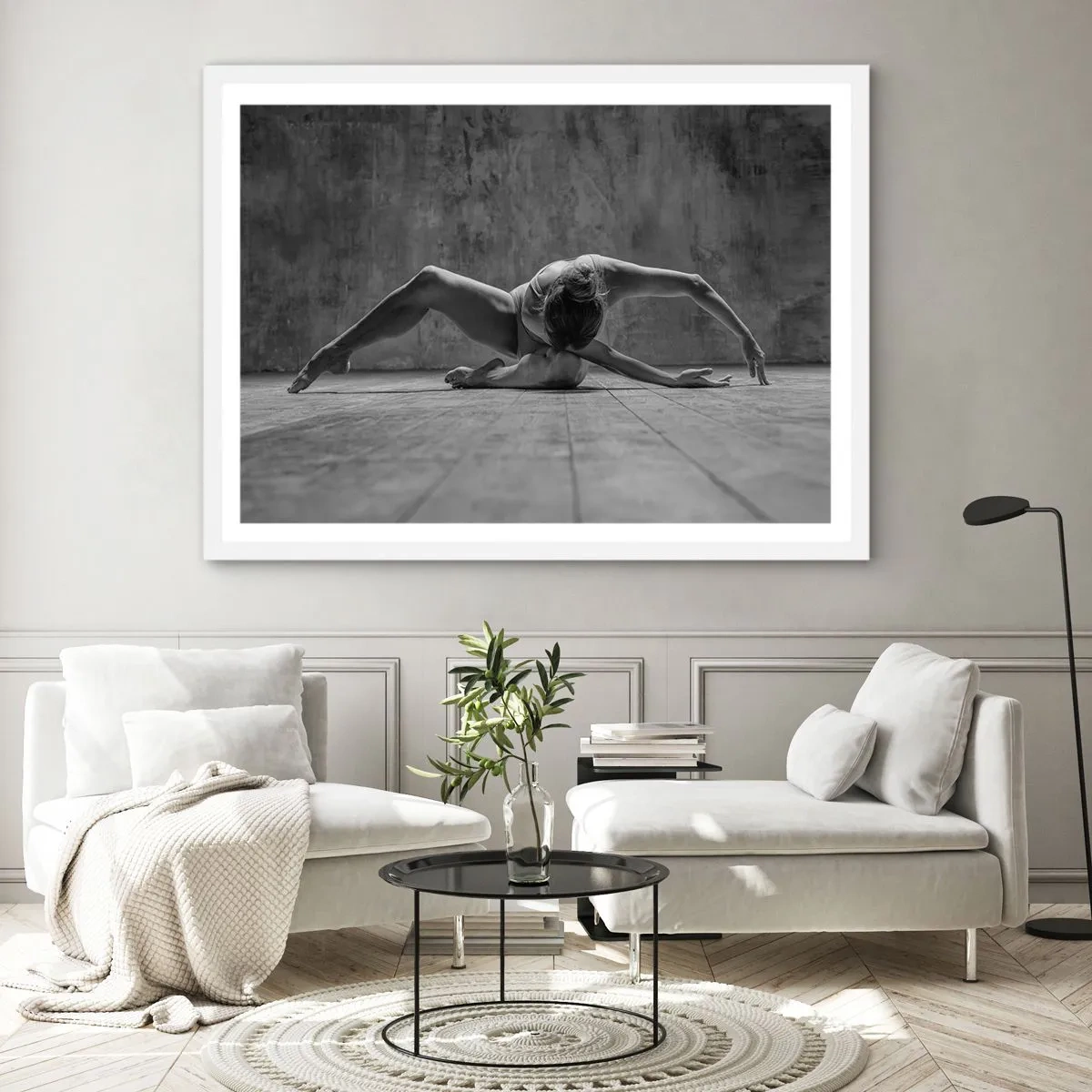 Plagát v bielom ráme - Nájdená symetria - 50x40 cm