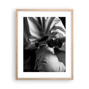 Plagát v ráme zo svetlého duba - Duša bojovníka - 40x50 cm