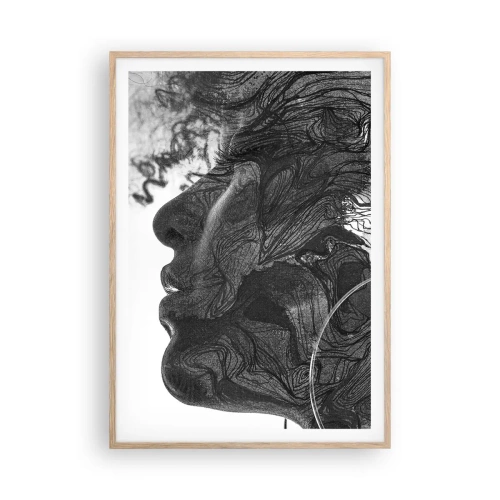 Plagát v ráme zo svetlého duba - Zapletená v snoch - 70x100 cm