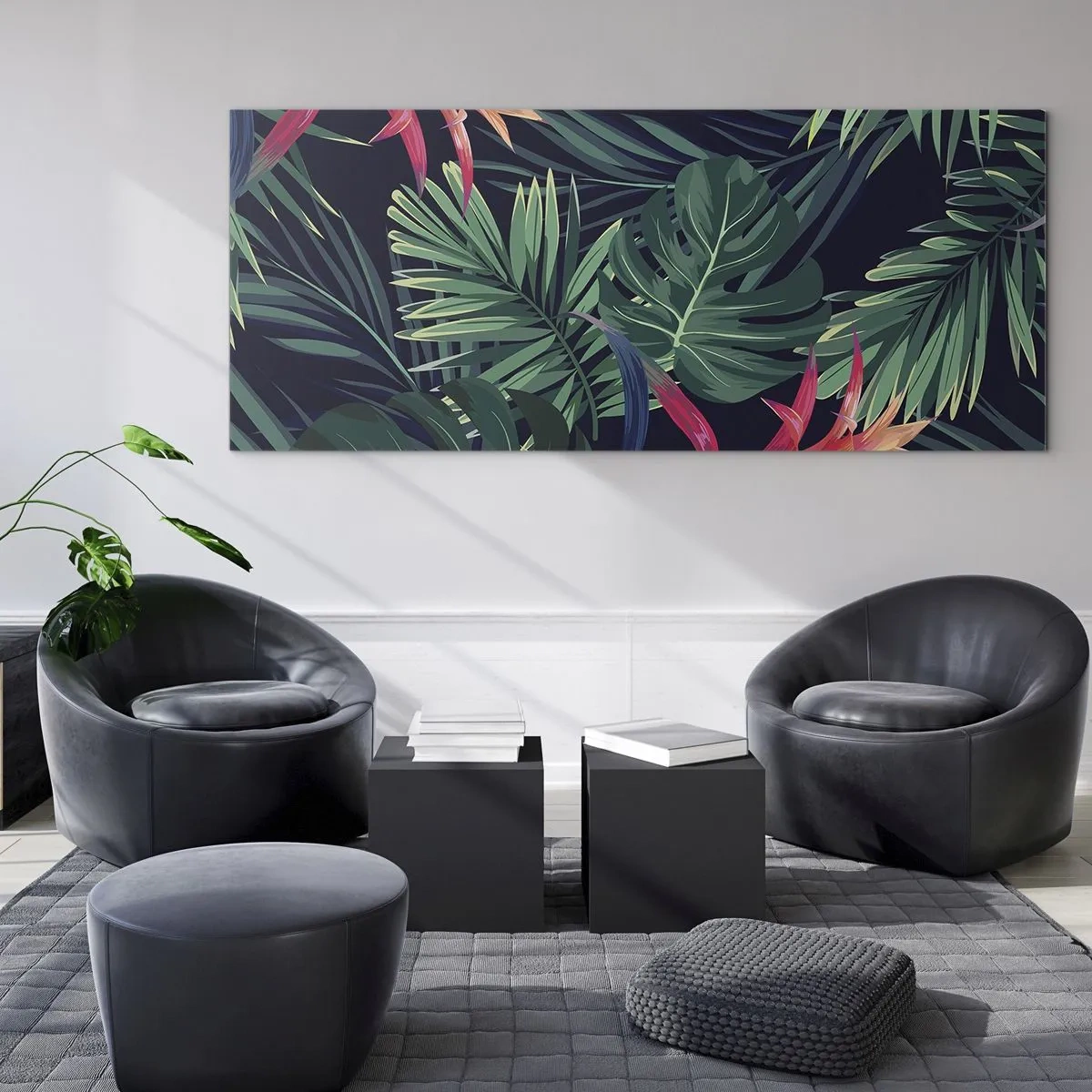 Obraz na skle - Vzplanúť v zelenom - 140x50 cm