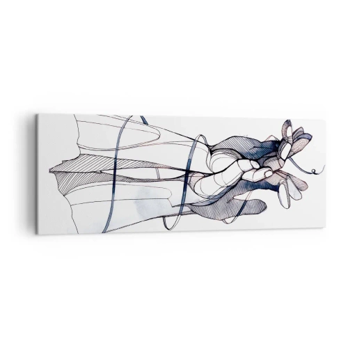 Obraz na plátne - Štúdia o dotyku - 140x50 cm
