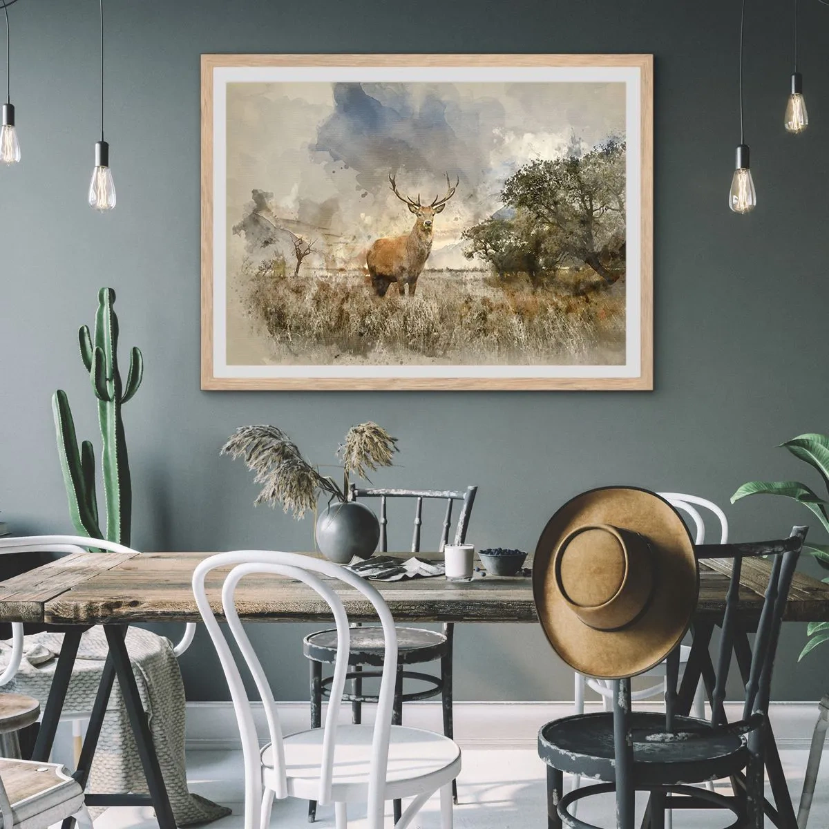 Plagát v ráme zo svetlého duba - Dôstojnosť - sila - majestátnosť - 91x61 cm