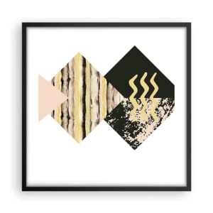 Plagát v čiernom ráme - Nie je to tak jednoduché - 50x50 cm