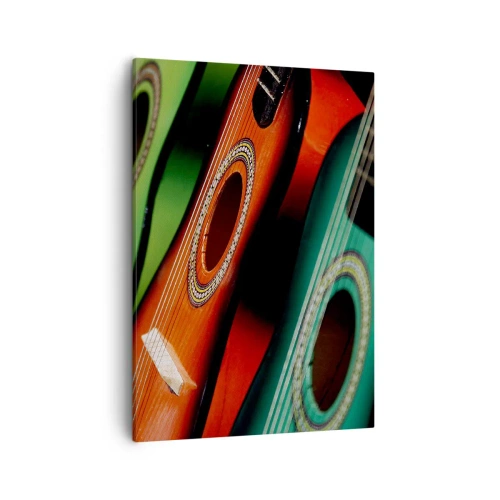 Obraz na plátne - Gitara má veľa farieb - 50x70 cm