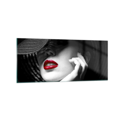 Obraz na skle - Štúdia v šarlátovej - 120x50 cm