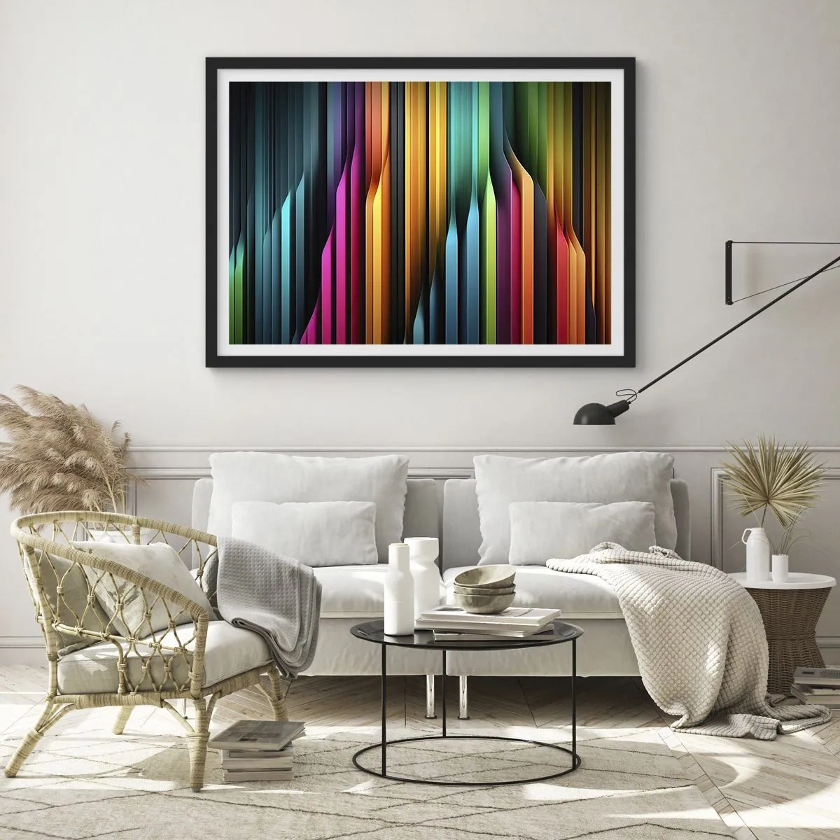 Plagát v čiernom ráme - Svetelný organ - 100x70 cm