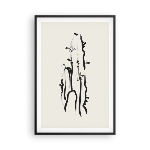 Plagát v čiernom ráme - Kvitnúca bylina - 61x91 cm