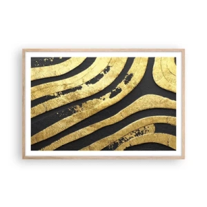 Plagát v ráme zo svetlého duba - Všetko plynie - 91x61 cm