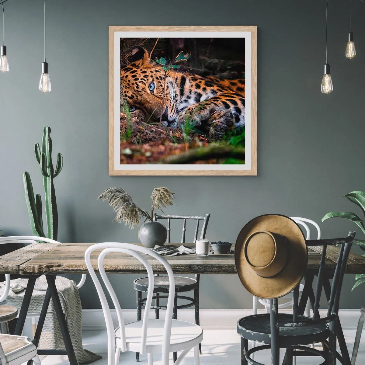 Plagát v ráme zo svetlého duba - Ver mi - 40x40 cm