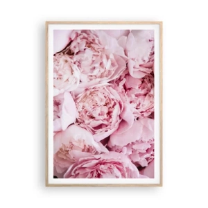 Plagát v ráme zo svetlého duba - Pritúlené a voňavé - 70x100 cm