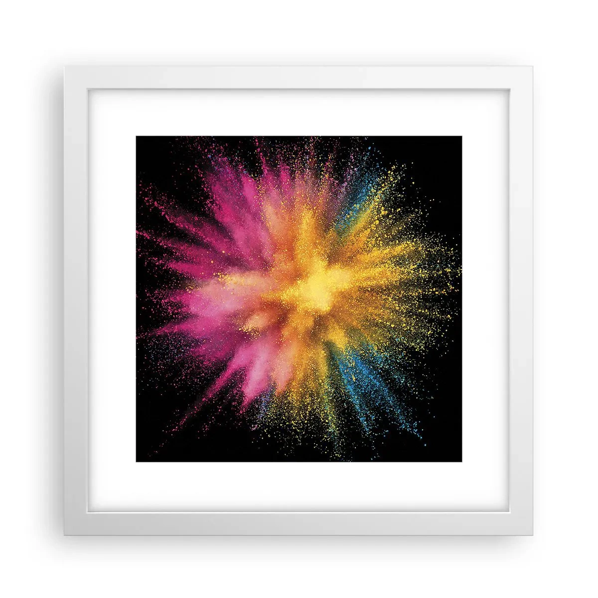 Plagát v bielom ráme - Zrodenie farieb - 30x30 cm