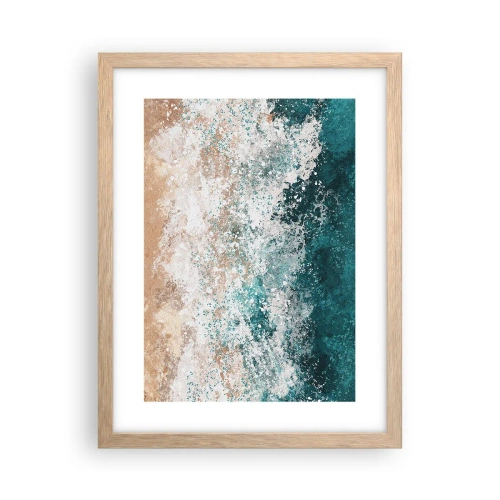 Plagát v ráme zo svetlého duba - Morské príbehy - 30x40 cm