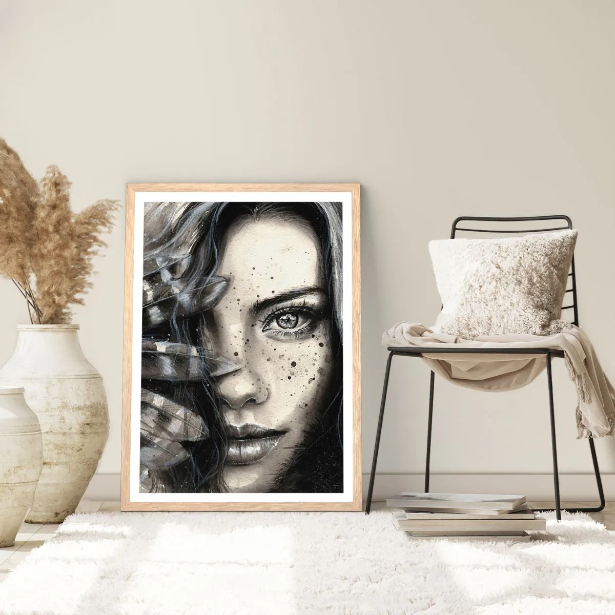 Plagát v ráme zo svetlého duba - Divoká krása - 61x91 cm