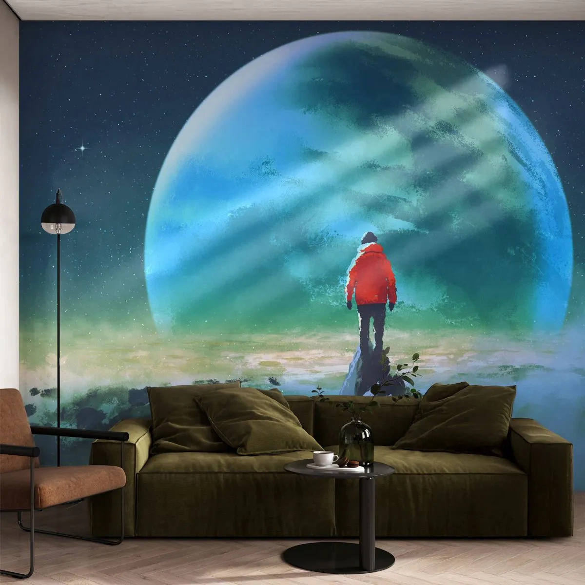 Fototapeta Premium Sand - Objaviteľ novej krajiny - Abstrakcia, Fantázia, Planéta Zem - 100x70 cm