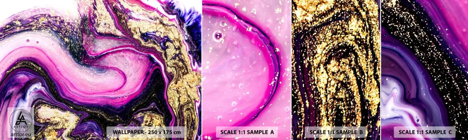 Vzorka Fototapeta Standard Eco - Okamih v zákulisí - Abstrakcia, Kus, Moderný vzor - 100x30 cm