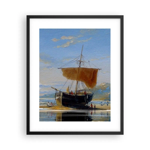 Plagát v čiernom ráme - Voda, zem, vzduch - 40x50 cm