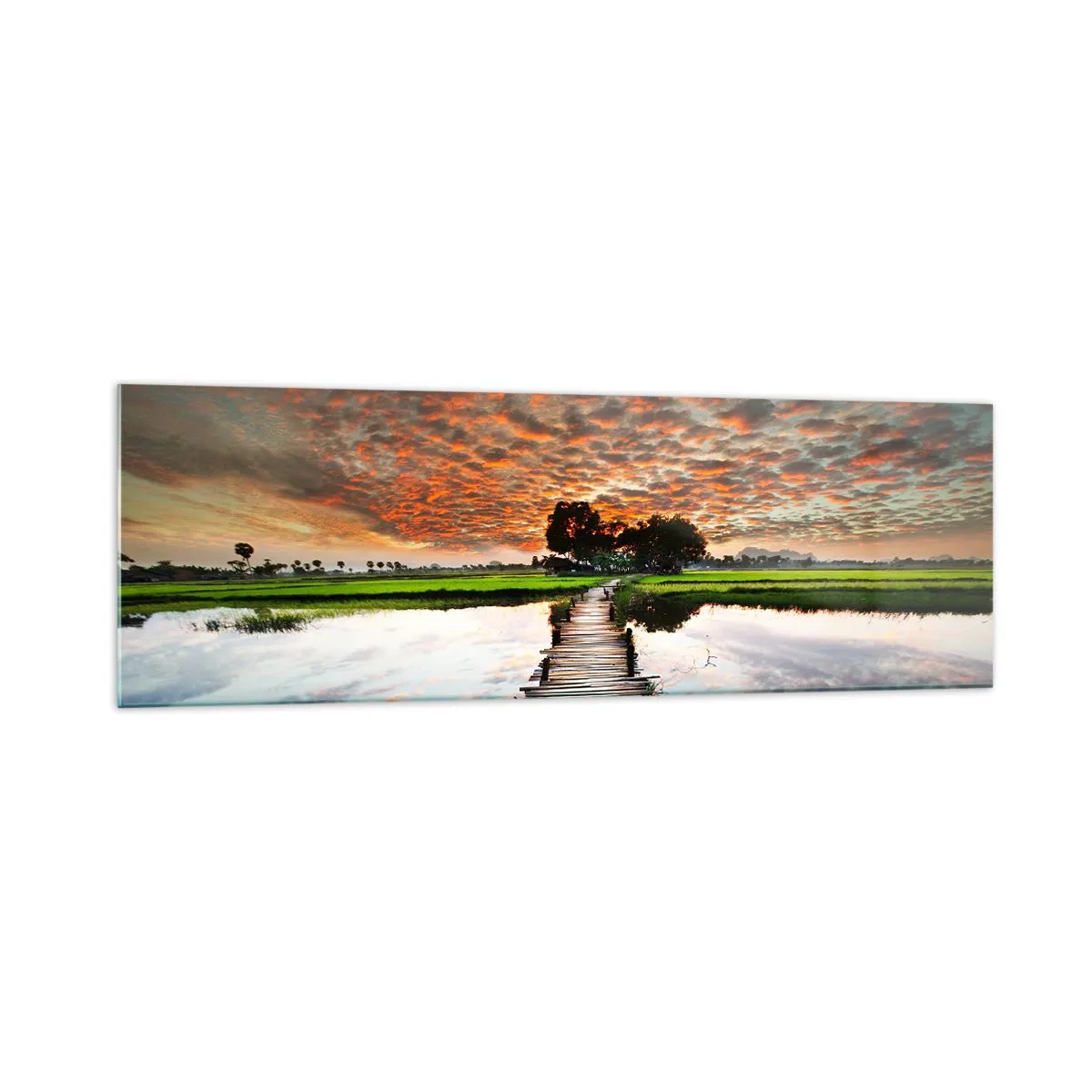 Obraz na skle - Roztiahnite ruky - dýchajte  - 160x50 cm
