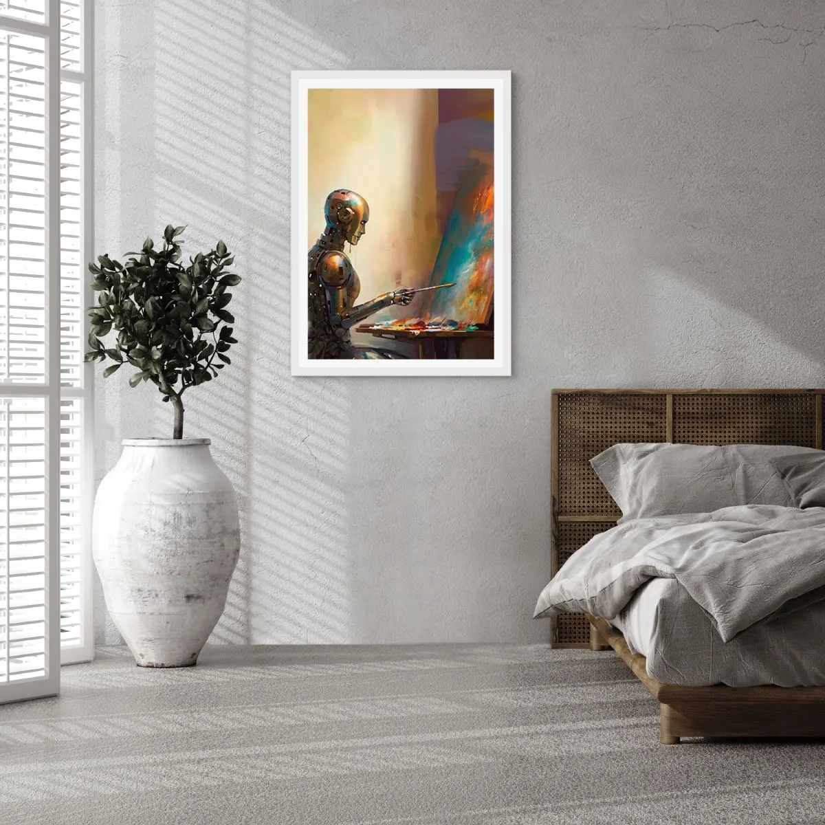 Plagát v bielom ráme - Umenie budúcnosti - 50x70 cm