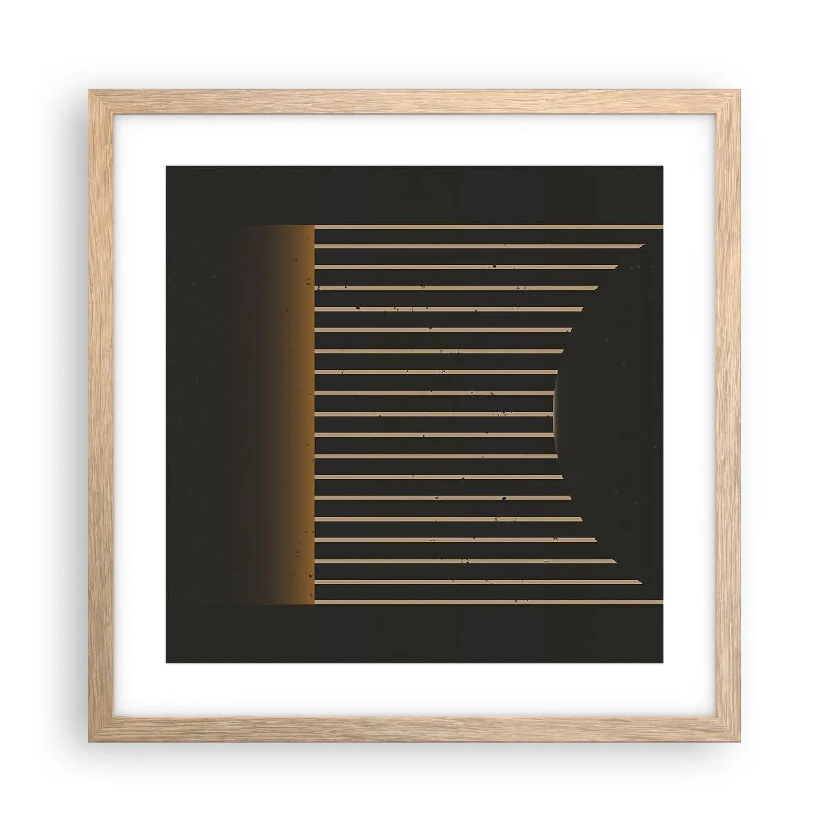 Plagát v ráme zo svetlého duba - Preskúmať temnotu - 40x40 cm