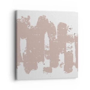 Obraz na plátne - Abstrakcia v jemnej ružovej - 40x40 cm