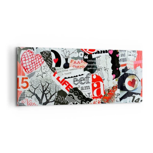 Obraz na plátne - Hipsterská koláž - 100x40 cm