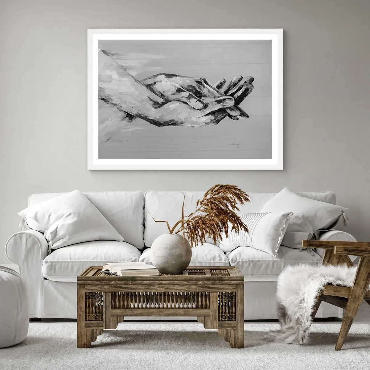 Plagát v bielom ráme - Začiatok… - 100x70 cm