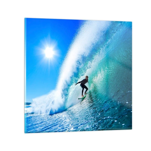Obraz na skle - Cez veľký blankyt - 50x50 cm