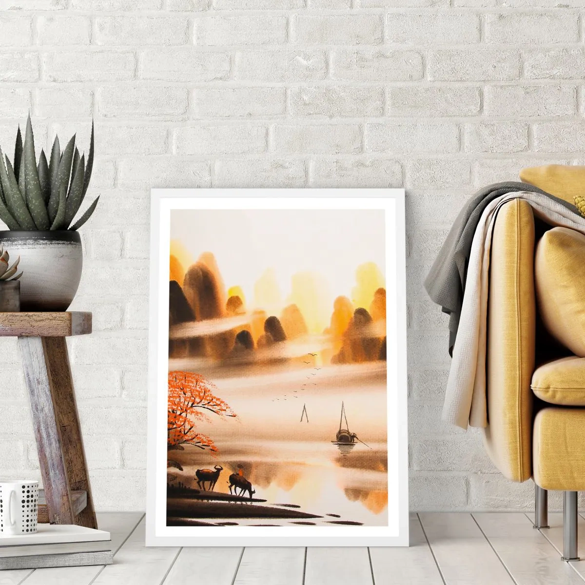 Plagát v bielom ráme - Ďalej ako na Ďalekom východe - 61x91 cm