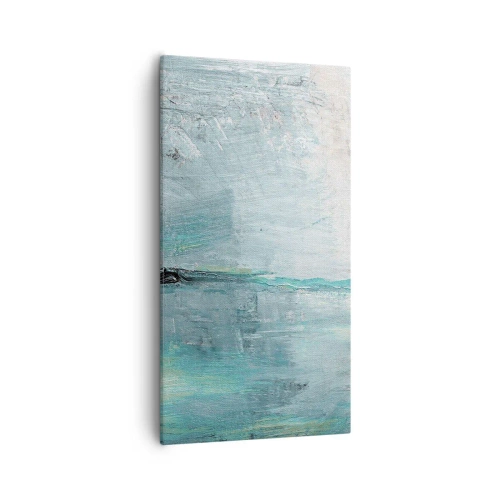 Obraz na plátne - Horizontálne v modrej - 55x100 cm