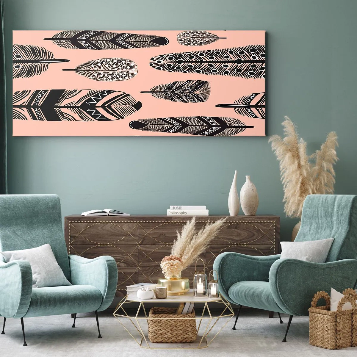 Obraz na plátne - Indiánska kolekcia - 160x50 cm