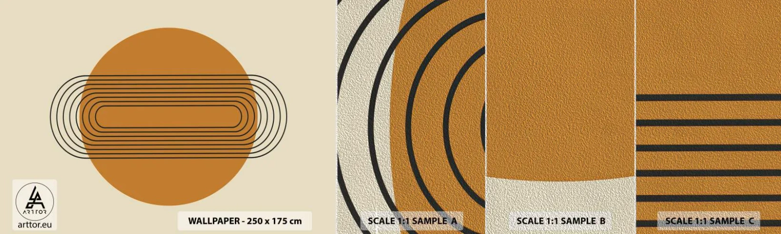 Vzorka fototapety Premium Sand - Dokonalý plán - Abstrakcia, Grafika, Moderný vzor - 100x30 cm