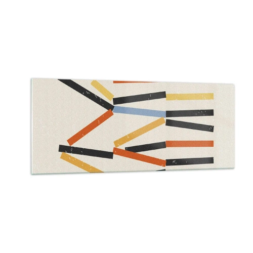 Obraz na skle - Kompozícia na úrovni - 100x40 cm