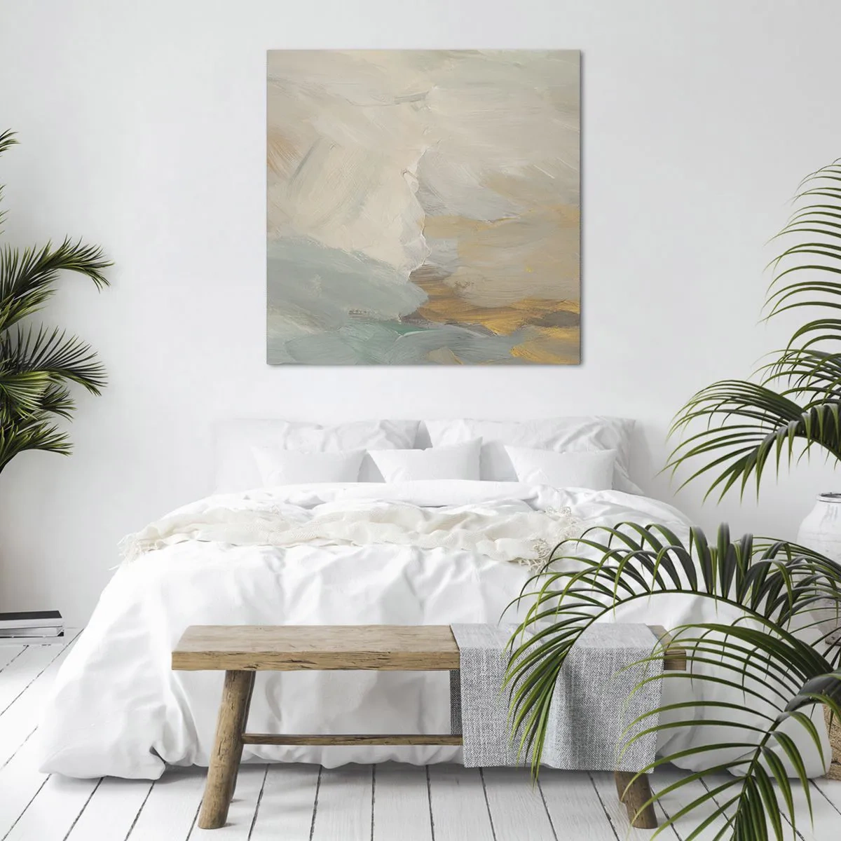 Obraz na plátne - Abstrakcia – krajina nehy - 50x50 cm