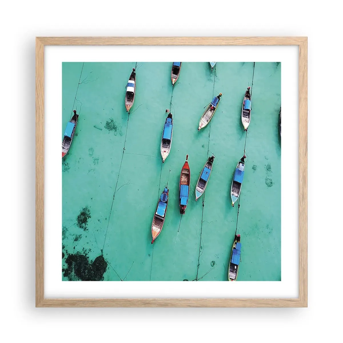 Plagát v ráme zo svetlého duba - V radostnom očakávaní - 50x50 cm