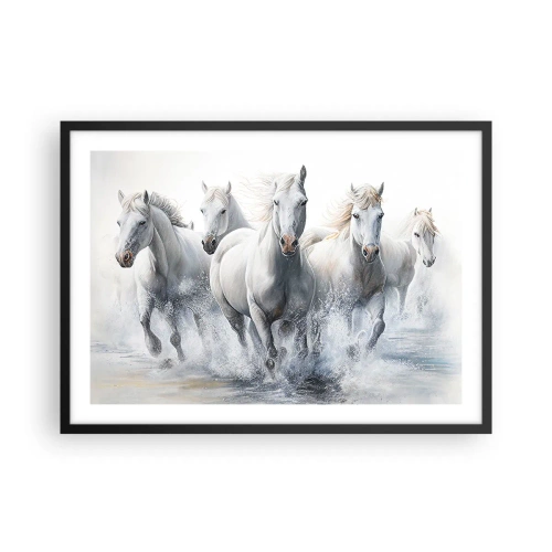 Plagát v čiernom ráme - Biela mágia - 70x50 cm
