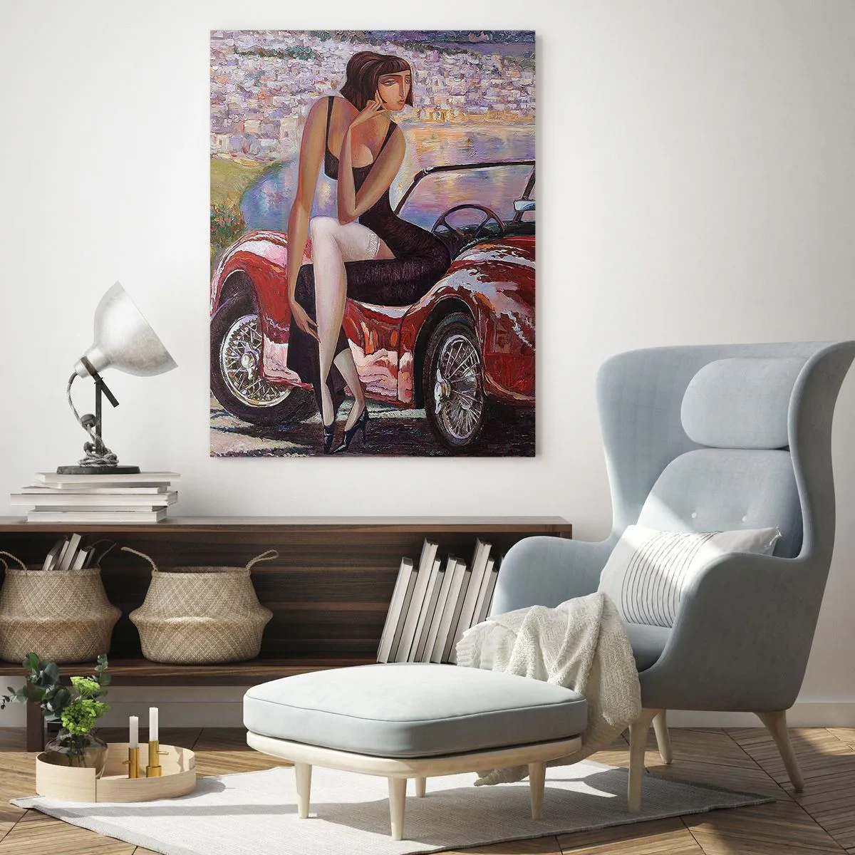 Obraz na skle - Leto? Len na Riviére - 50x70 cm