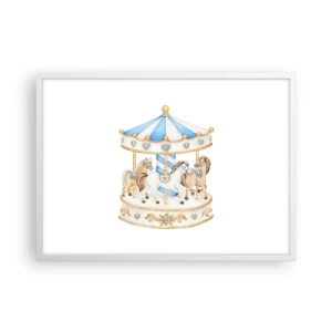 Plagát v bielom ráme - Sladké detstvo - 70x50 cm