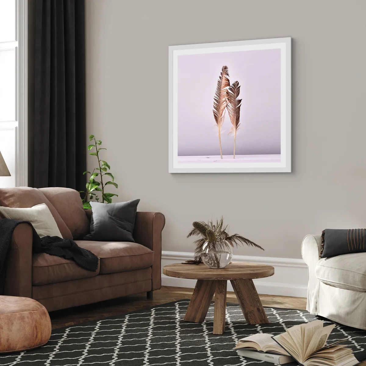 Plagát v bielom ráme - Proti ničote - 40x40 cm