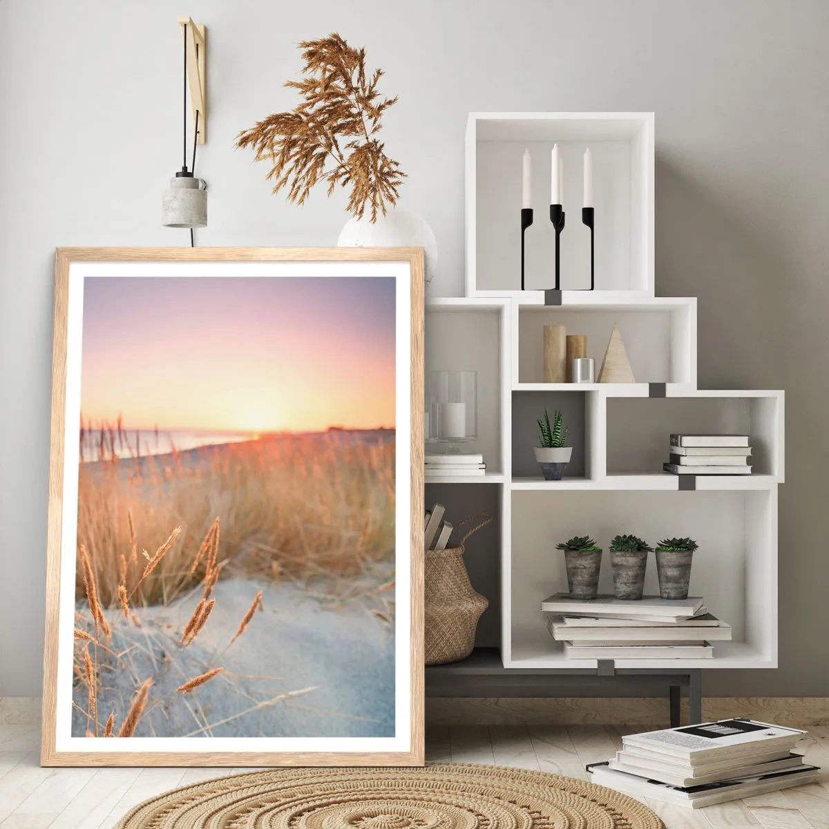 Plagát v ráme zo svetlého duba - Baltská uspávanka - 61x91 cm