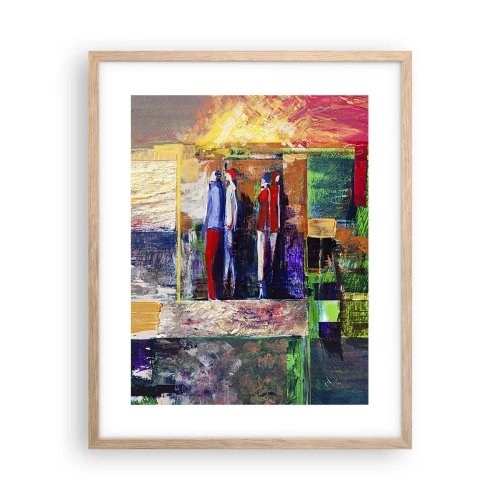 Plagát v ráme zo svetlého duba - Vzťahy a emócie - 40x50 cm