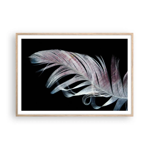 Plagát v ráme zo svetlého duba - Premýšľajte o dotyku - 100x70 cm