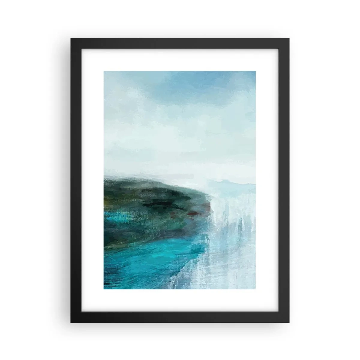 Plagát v čiernom ráme - Námorná abstrakcia - 30x40 cm