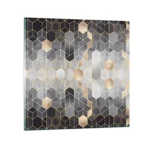 Obraz na skle - Diamantová kompozícia - 30x30 cm