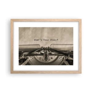 Plagát v ráme zo svetlého duba - Povedz mi - 40x30 cm