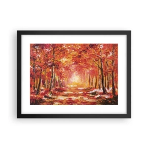 Plagát v čiernom ráme - Medený les - 40x30 cm
