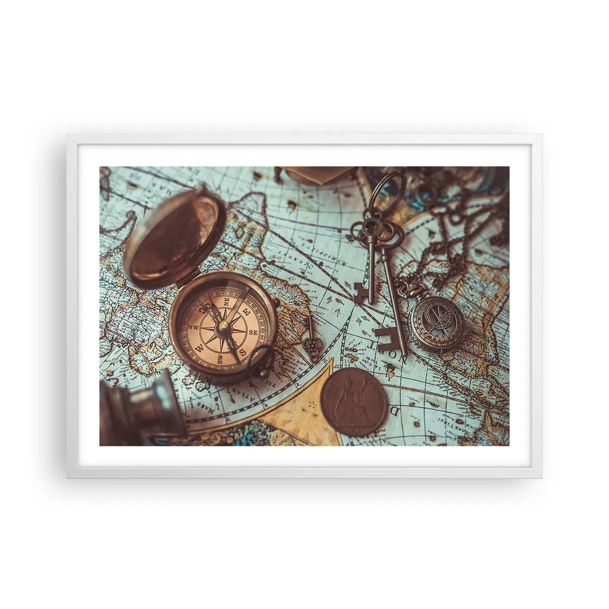 Plagát v bielom ráme - Pre dobrodruha - 70x50 cm